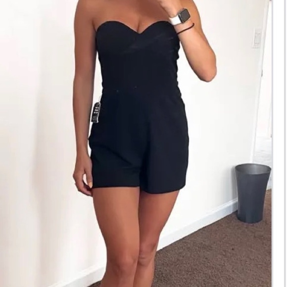 NWT strapless romper